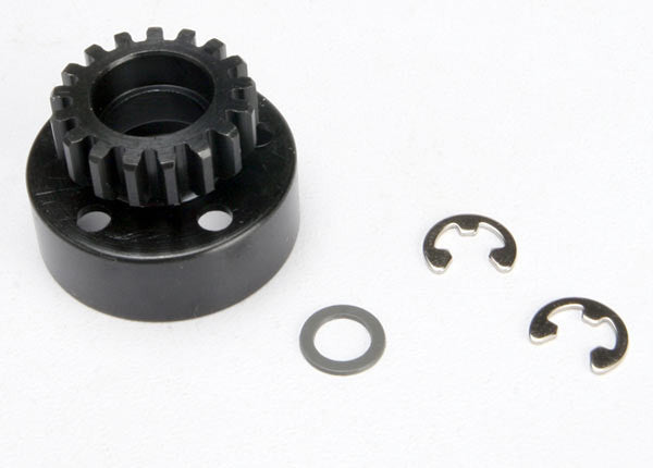 TRAXXAS 5217 Clutch bell (17-tooth)/5x8x0.5mm fiber washer (2)/ 5mm e-clip (requires 5x11x4mm ball bearings part #4611) (1.0 metric pitch)