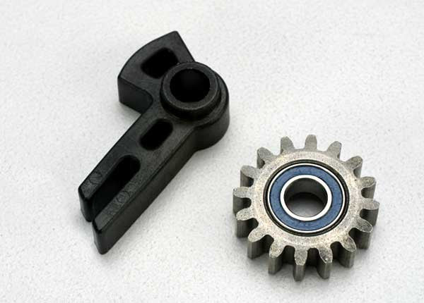 TRAXXAS 5377 Gear, idler/ idler gear support/ bearing (pressed in)