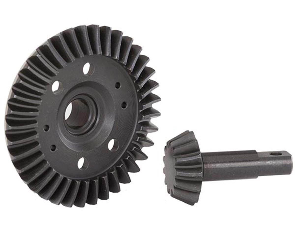 TRAXXAS 5379R Ring gear, differential w/ pinion gear, differential machined, spiral cut front