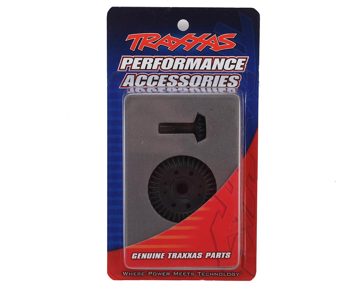 TRAXXAS 5379R Ring gear, differential w/ pinion gear, differential machined, spiral cut front