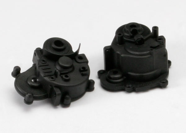 TRAXXAS 5391R Gearbox halves (front & rear)/ rubber access plug/ shift detent ball/ spring/ 4mm GS/ shift shaft seal, glued