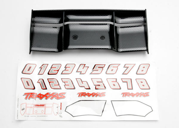 TRAXXAS 5446G Wing Revo Exo-Carbon Finish w/ Decal Sheet