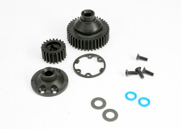 TRAXXAS 5579 Gears, differential 38-T (1)/ differential drive gear 20-T/ side cover plate (1)/ gasket (1)/ output gear seals (x-ring) (2)/ 2.5x8mmCCS (4)/ 5x10x.5mmTW (2)