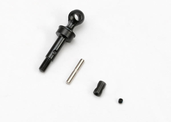 TRAXXAS 5654 Stub axle, CV style (machined steel) (1)/ cross pin (1)/ drive pin (1)