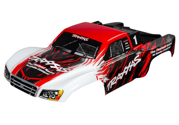 TRAXXAS 5824R Body, Slash 4X4, red (painted, decals applied) requires body clips