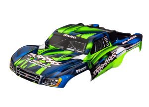 TRAXXAS 5851G Body, Slash® 2WD (also fits Slash® VXL & Slash® 4X4), green & blue (painted, decals applied)