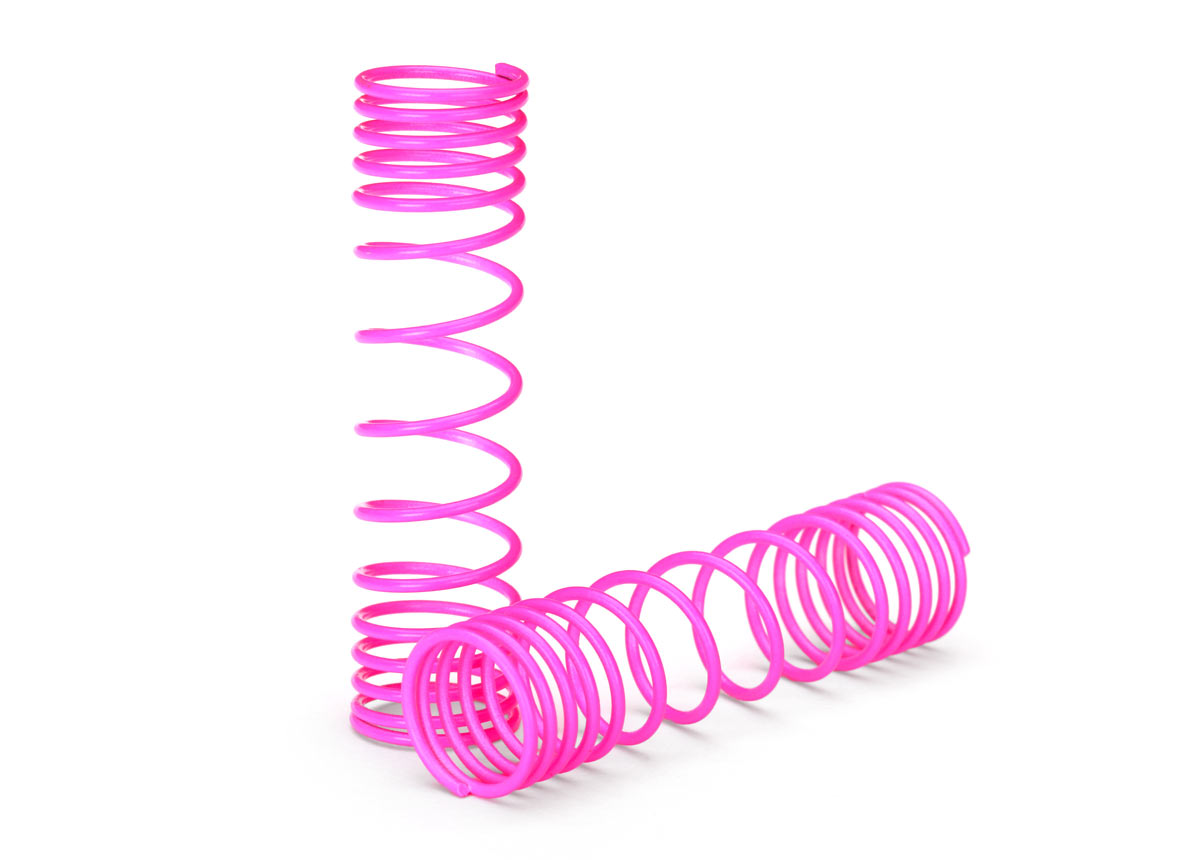 TRAXXAS 5858P Rear Springs Progressive Rate 2; Pink
