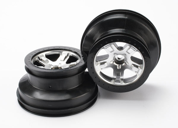 TRAXXAS 5874 Wheels Satin Chrome Front 2.2 Slash