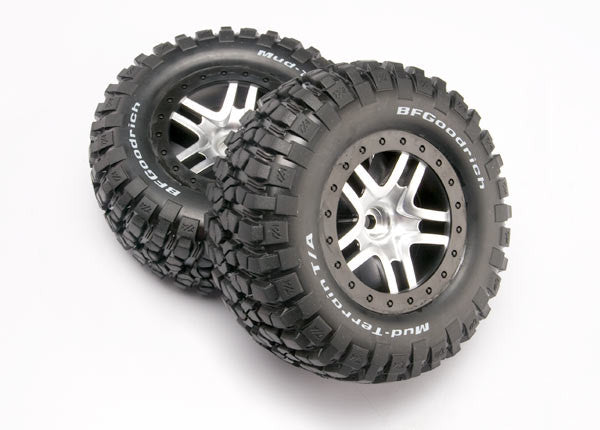 TRAXXAS 5877  Tire/Wheel Assembly Glued Slash 4x4