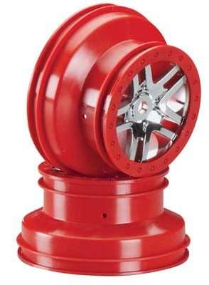 TRAXXAS 5974A Wheels SCT Split-Spoke Red Beadlock