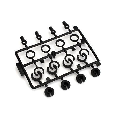 ECX ECX1038 Shock End, Spring Cup, Spring Clip Set