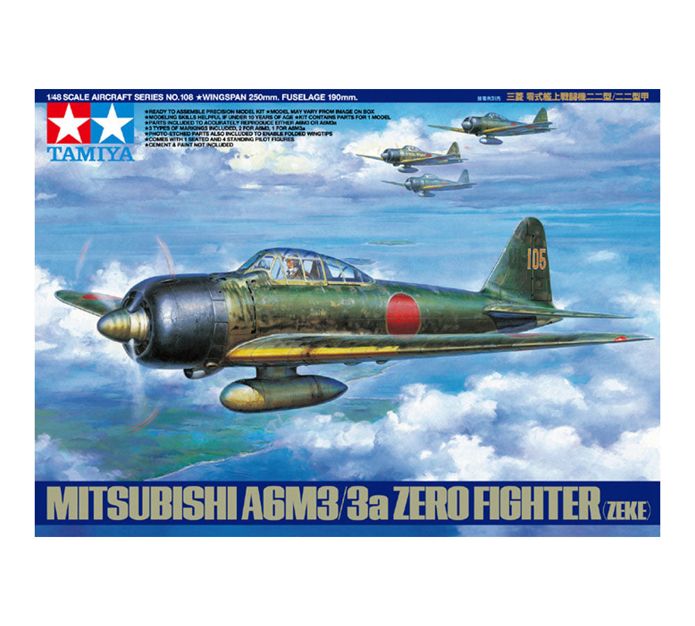 TAMIYA 61108 1/48 Mitsubishi A6M3/3a Zero Fighter (Zeke)