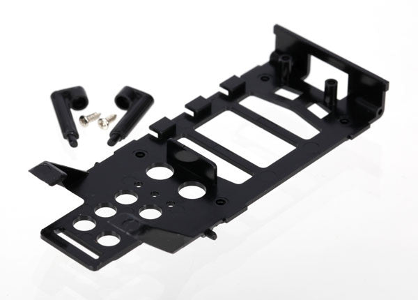TRAXXAS 6326 Main frame, battery holder (1)/ canopy mounting posts (2)/ screws (2)
