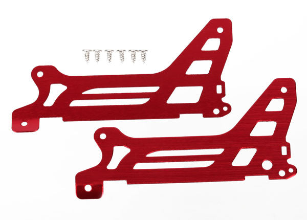 TRAXXAS 6327 Main frame, side plate, outer (2) (red-anodized) (aluminum)/ screws (6)