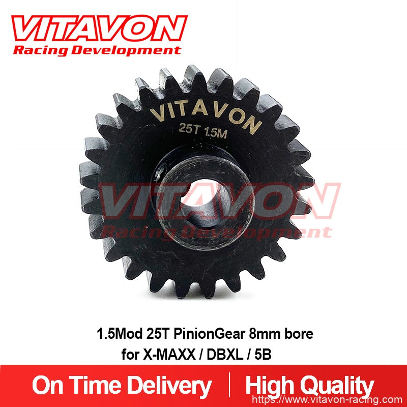 VITAVON CNC 45# HD 1.5Mod MOD1.5 25T Pinion Gear 8mm bore for X-MAXX / DBXL / 5B XMAXX XRT