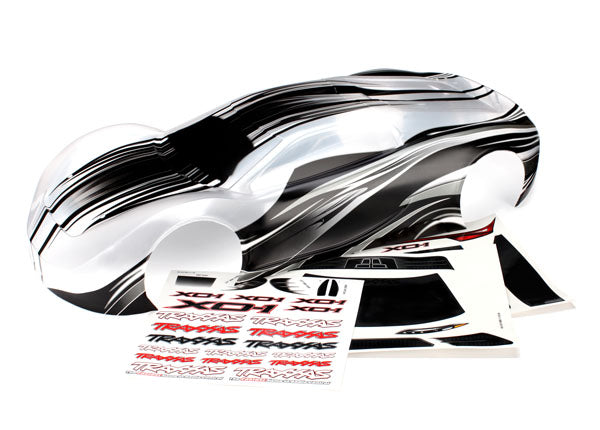 TRAXXAS 6412 Body, XO-1®, ProGraphix® (graphics are printed, requires paint & final color application) / wing / wing uprights (2) / washers (2) / decals