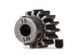TRAXXAS 6487X Pinion Gear 15T pinion MOD1 fits 5mm shaft w/ set screw compatible with steel spur gears