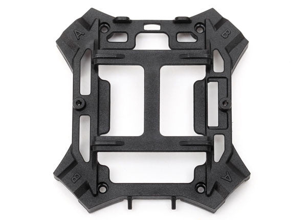 TRAXXAS 6624 Main frame, lower (black) / 1.6x5mm BCS (self-tapping) (4)