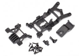 TRAXXAS 6720 Body mounts, front & rear/ 3x12mm CS (4)/ 3x12mm shoulder screw (2)/ 3x10mm flat-head machine screw (8)/ 3x12mm BCS (1)