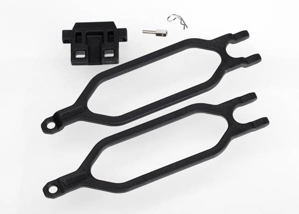 TRAXXAS 6727 Hold down, battery (2)/ hold down retainer/ battery post/ angled body clip: STAMPEDE 4x4