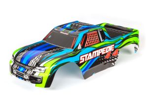 TRAXXAS 6729X Body, Stampede® 4X4, blue (painted, decals applied)