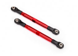 TRAXXAS 6742R Toe links (TUBES red-anodized, 7075-T6 aluminum, stronger than titanium) (87mm) (2)/ rod ends, rear (4)/ rod ends, front (4)/ aluminum wrench (1)