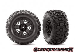 TRAXXAS 6792 Tires & Wheels Assembled 2.8 Sledgehammer TSM Rustler 4x4