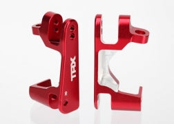 TRAXXAS 6832R Caster blocks c hubs 6061-T6 aluminum, left & right RED-anodized : SLASH 4X4, STAMPEDE 4x4