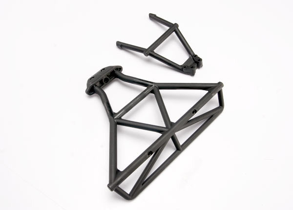 TRAXXAS 6836 Bumper, rear/ bumper mount, rear (black) : SLASH 4X4 TRA6836