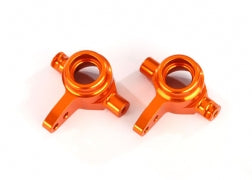TRAXXAS 6837A Steering blocks, 6061-T6 aluminum orange-anodized left & right