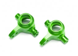 TRAXXAS 6837G Steering blocks, 6061-T6 aluminum green-anodized left & right