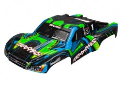 TRAXXAS 6844X Slash 4x4 Body Green / Blue Painted w/Decals