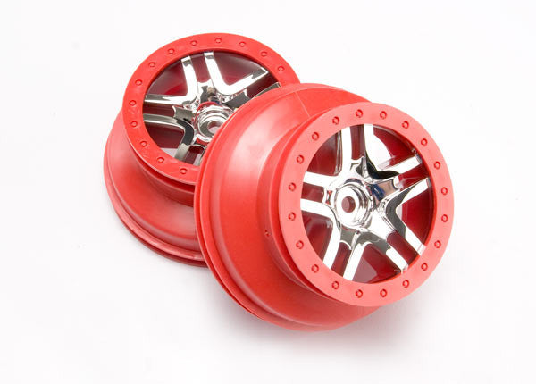 TRAXXAS 6872A Wheels SCT Split-Spoke Chrome Slash 4x4