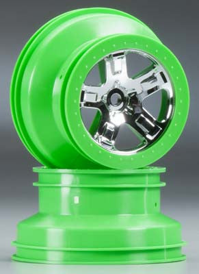 TRAXXAS 6875 Wheels SCT Chrome Green Beadlock