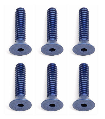ASSOCIATED 6938 Aluminum Flat Head Screw 4-40x1/2 (6) Blue