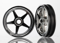 TRAXXAS 6974 Wheels, 5-spoke chrome front (2)