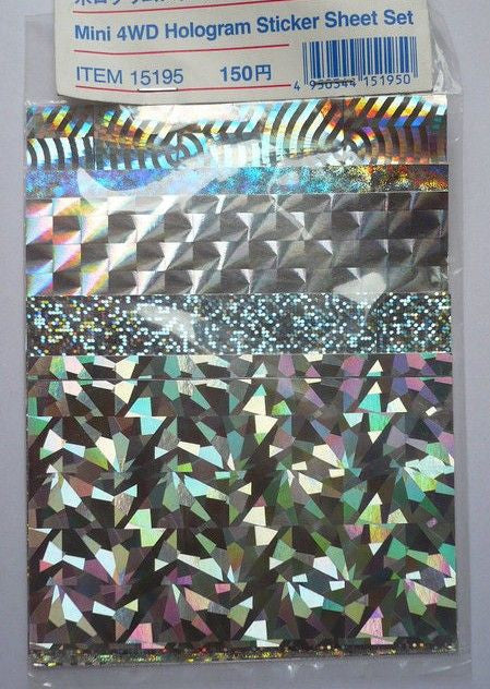 TAMIYA 15195 Mini 4WD Hologram Sticker Sheet Set *DISC*