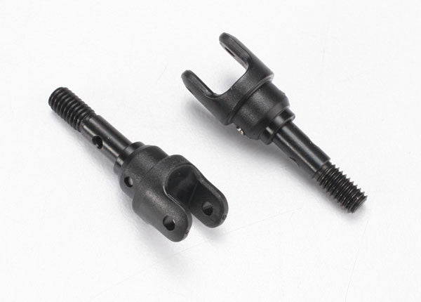 TRAXXAS 7054 Stub axle, steel (2)/ yokes (2) (assembled)