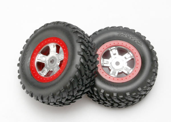 TRAXXAS 7073A Tires & Wheels Assembled 1/16 Slash