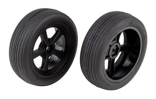 ASSOCIATED 71073 Front Drag Tires And Wheels Mounted