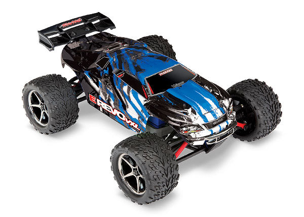 TRAXXAS 71076-3  E-Revo® RTR VXL: 1/16 Scale Electric 4WD Racing Monster Truck. Ready-To-Race® with TQi Traxxas 2.4GHz Radio System, Velineon® VXL-3m brushless ESC and TSM. Includes: 6-Cell NiMH 1200mAh Traxxas® battery