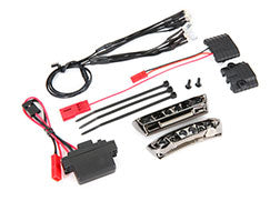 TRAXXAS 7185A LED light kit 1/16 E-Revo includes power supply, front & rear bumpers, light harness 4 clear, 4 red wire ties