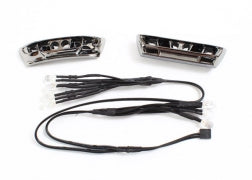 TRAXXAS 7186 LED lights, light harness (4 clear, 4 red)/ bumpers, front & rear/ wire ties (3) (requires power supply #7286)