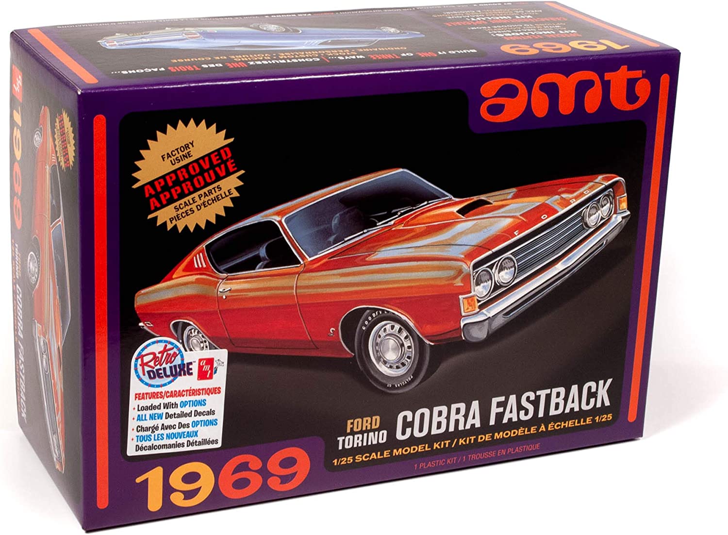 AMT 1217M/12 1/25 1969 Ford Torino Cobra Fastback