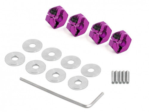 HPI 72044 Thin Aluminum Hex Hub Purple RS4 Pro 4 *DISC*