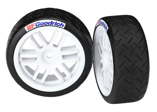 TRAXXAS 7372R Tires and wheels, assembled, glued (Rally wheels, BFGoodrich® Rally tires (soft compound) (2) *DISC