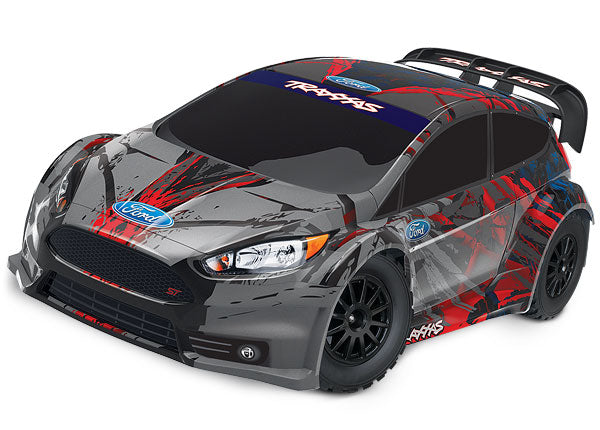 TRAXXAS 74054-4 Ford Fiesta® ST Rally: 1/10-scale Electric Rally Racer. RTR with TQ 2.4GHz radio system and XL-5 ESC