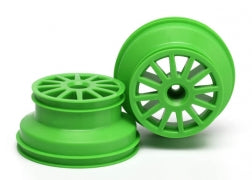 TRAXXAS 7472X Wheels, green (2) 1/10 Rally Ford fiesta