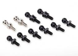TRAXXAS 7540X Pivot Balls Black (6) Silver (2) Black Long (2)