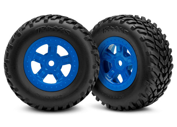 TRAXXAS LATRAX 7674 Tires and wheels, assembled BLUE